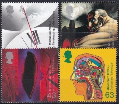 Marea Britanie 1999 - Millennium (I), invenții si inventatori, serie neuzata foto