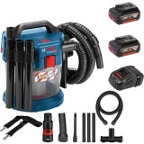 Bosch GAS 18V-10 L + 1600A00B8J - Aspirator 90 mbar accesorii + Set 2 acumulatori si incarcator Li-Ion 18 V 5 Ah