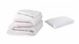 Set Pilota 150x200 + Perna 50x70 Somnart Confort, Microfibra Relax KipRoom, Umplutura Poliester, Antialergic, Alb
