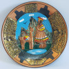 Suvenir Peru - Farfuriuta decorativa cupru si bronz pictata