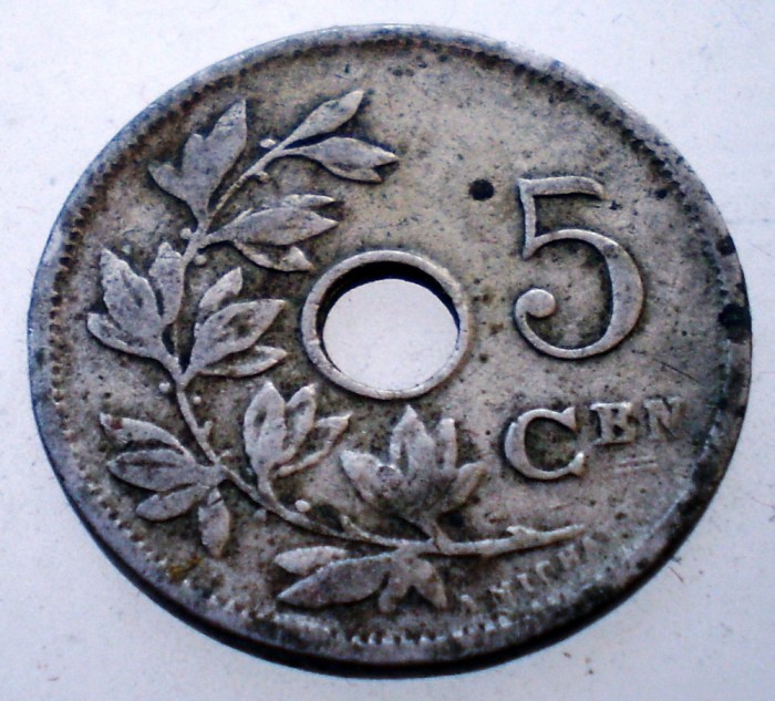 7.294 BELGIA 5 CENTIMES 1906 BELGIE Cross