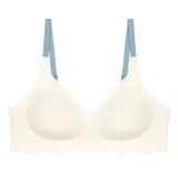 Bustiera dama, ST028, Crem/Albastru