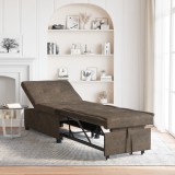 vidaXL Canapea Pat 3 &icirc;n 1 Design Extensibil Verde Army Imitat Din Piele Suedată