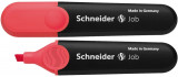 Textmarker Schneider Job, Varf Tesit 1+5mm - Rosu