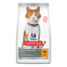 Hill's SP Adult Sterilised, Pui, hrană uscată pisici sterilizate, 3kg