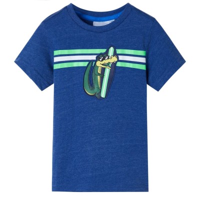 Tricou pentru copii, albastru &amp;icirc;nchis melanj, 140 foto