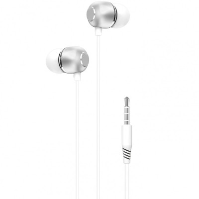 Handsfree Casti In-Ear XO Design EP26, Cu microfon, 3.5 mm, Alb foto