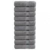 VidaXL Prosoape de baie premium, SOLUND 10 buc gri 100x150cm 600gsm 137313