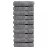 VidaXL Prosoape de baie premium SOLUND 10 buc gri 100x150cm 600gsm