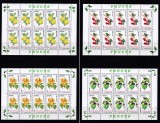 RO 2002 / LP 1596 a , &quot;Fructe&quot; , serie in minicoli de 10 marci, MNH, cota 310lei