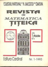 Revista de matematica Titeica, Nr. 1 / 1993 foto