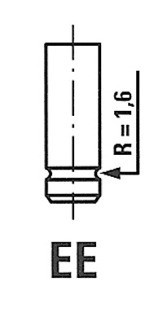 Intake valve (52x9.5x151mm) fits: CASE IH 2000. 700. 800; FORD 9000; HYUNDAI HL. R; KAWASAKI 80; KOEHRING 6000; SISU TD5ECR 6C8.3/6CT8.3 foto