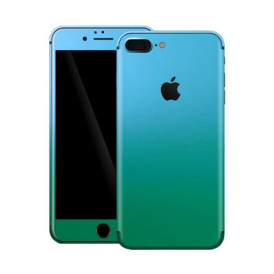 Set Folii Skin Acoperire 360 Compatibile cu Apple iPhone 7 Plus - Wraps Skin Chameleon Aquamarine Matt Metalic foto