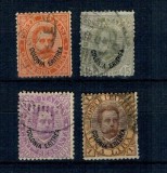 Eritrea Italiana 1893 - Regele Umberto, Mi.No.5,8,9,10 stampilate