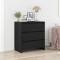 Gossi servanta, stejar negru, 70x41x75cm, lemn prelucrat