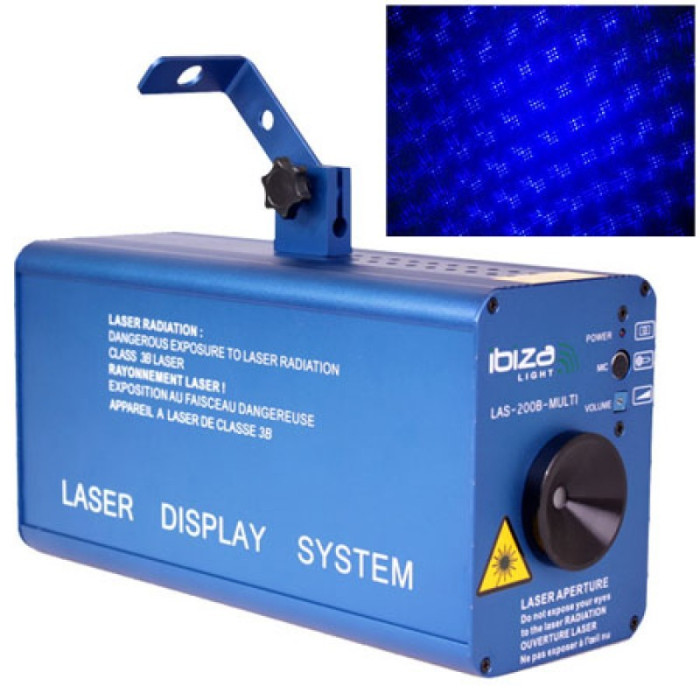 Laser firefly Ibiza, 200 mW, peste 2000 de raze emise, lumina albastra