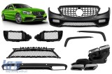Un pachet de design tip C63 potrivit pentru Mercedes C-Class W205 sedan, S205 break 2013-2019 pentru modelul cu bara de protectie spate standard Perfo