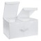 Cutie Depozitare, Model cu Capac Dublu și Separator, Culoare Alb, Dimensiuni 35x25x16 cm