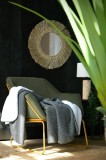 Patura Dookie 130x160cm, Culoare Negru/Alb, 100% Poliester