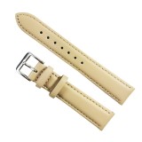 Cumpara ieftin Curea Ceas Premium &bdquo;Silk Beige&rdquo; &ndash; Piele Naturală Mată (12mm - 24mm)