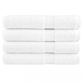 VidaXL Prosoape premium SOLUND 4 buc alb 100x200cm 600gsm