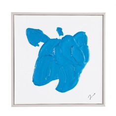 Tablou canvas alb albastru Trilix 30x4.5x30 cm