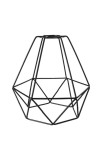 Abajur, E27, Metal, 20 x 19cm, Negru