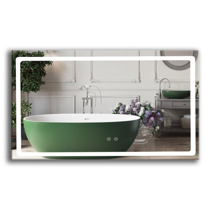 Oglinda cu led, 120X65 cm, functie dezaburire si lumina cu senzor tactil