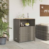 vidaXL Dulap cu raft Gri 70 x 50 x 87 cm Poliester și Rattan Roly 42026913