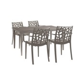 Set mobilier de grădină Odini 4+1 fotolii Cappuccino