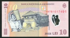 q429 BANCNOTA 10 LEI 2008 POLIMER PRIMA EMISIUNE UNC NECIRCULATA seria 087B1017491