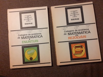 C. CARBUNARU--CULEGERE DE PROBLEME DE MATEMATICA - 1991.2 VOUME foto