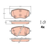 TRW set placute frana, frana disc