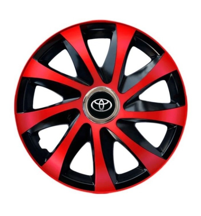 Set 4 capace roti Drift extra red R16 pentru gama Toyota