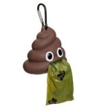 Breloc pentru pungi igienice, cu rolă inclusă, maro, CMCLASS