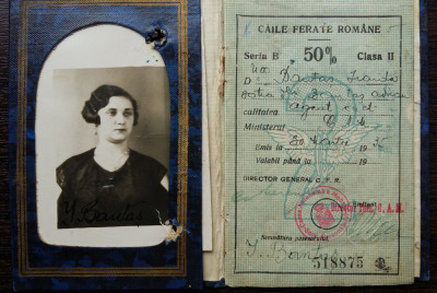 LEGITIMATIE / CARNET DE IDENTITATE PENTRU CFR - 1935, VIZE PENTRU ANII 1935-1938 foto