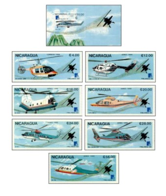 NICARAGUA, AVIAȚIE - COLIȚĂ + SERIE COMPLETĂ MNH foto