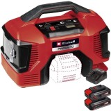 Einhell Pressito 18/21 PXC + Twinpack CB + 4514095 - Compresor aer 10.5 bar + Set 2 acumulatori si incarcator Li-Ion 18 V 2.5 Ah