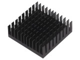 Radiator extrudat cu aripioare BGA negru 42,5x42,5mm