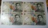 Coala 4x20 lei cu certificat si plic BNR