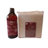 Prep&#039;N&#039;Shine-Pure Teak Oil &amp; Hand Pad&rsquo;s Non Abraziv alb, 500 ml