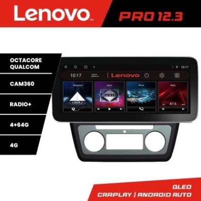 Navigatie Skoda Yeti 2009-2014 K-YETI Lenovo PRO 4+64 12.3 inch qled android 4G DSP gps internet CarStore Technology foto