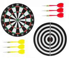 Joc Tinta Darts 2 fete fata-verso cu 6 sageti cap metalic foto