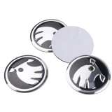 SKODA-EMBLEME/STICHERE DIN ALUMINIU AUTOADEZIVE PENTRU CAPACE JANTE ALIAJ