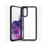Husa Samsung Galaxy S20 IT Skins Hybrid Solid Plain Black &amp; Transparent (antishock)