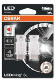 Set 2 Buc Led Osram P27/7W 12V 1,4W W2,5X16Q 6000K Rosu LEDriving SL 3157DRP-02B