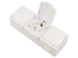 Conector alimentare AC 2P+PE 250VAC 16A gri &icirc;nchis - Abex