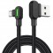 Mcdodo Kabel Kątowy 90&deg; Micro Usb Szybkie Ładowanie Dwustronny Qc 3 Led 1M