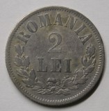 Moneda Argint 2 Lei 1875 Romania, Argint, Monede Romanesti
