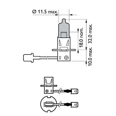 BEC PROIECTOR H3 12V WHITE VISION ULTRA (blister) PHILIPS 2871 foto